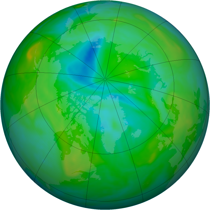 Arctic ozone map for 23 July 2005